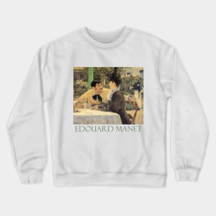 Au Pere Lathuille (1879) by Edouard Manet Crewneck Sweatshirt